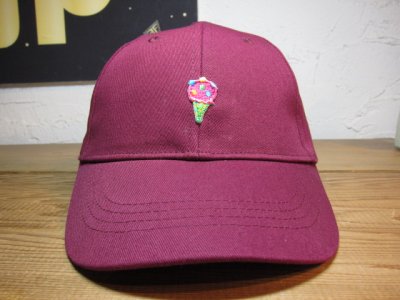 画像1: BELIVE/LOW CAP WAPPEN  ICE CREAM  BURGUNDY