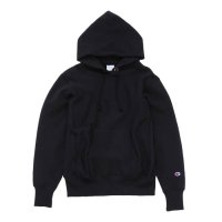 CHAMPION/REVERSEWEAVE HOODDED SWEAT SHIRT PARKA  BLACK