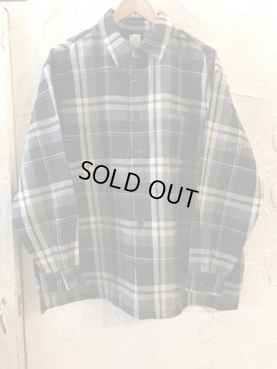 画像1: REVO/HEAVY WEIGHT CHECK SHIRT  BLACK