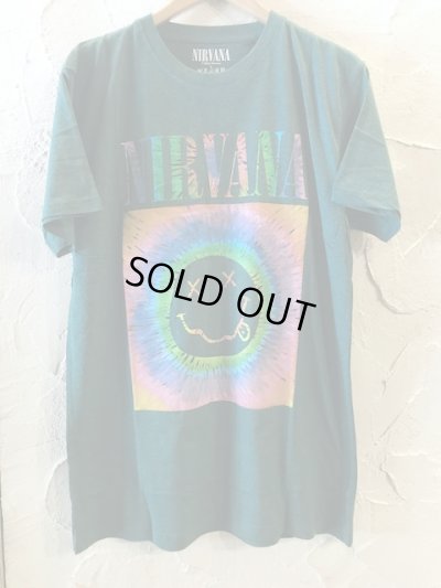 画像1: ROCK OFF/NIRVANA FLOWER S/S T  GREEN