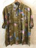 画像1: REVO/FLOWER PATTERN RAYON S/S SHIRTS  KHAKI (1)