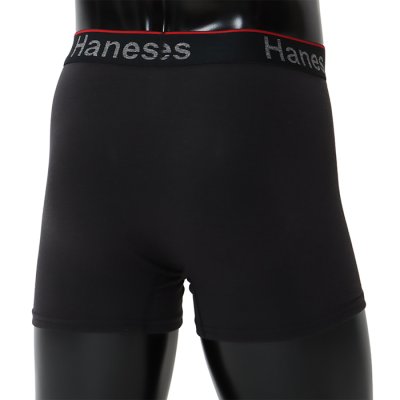 画像2: (再入荷)  HANES/SHORT BOXER BRIEF  BLACK