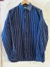 画像1: HOUSTON/STRIPE VIYELLA SHIRT  NAVY (1)