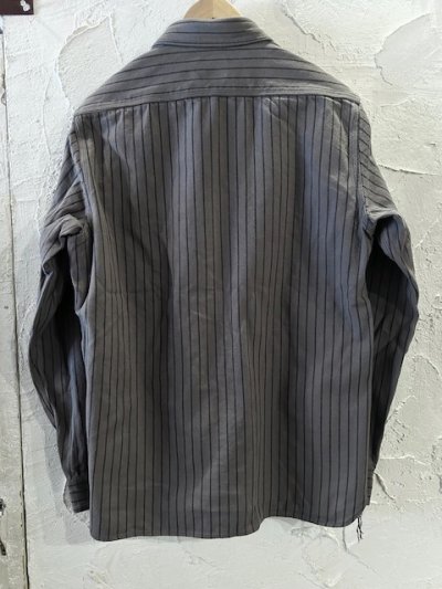 画像2: HOUSTON/STRIPE VIYELLA SHIRT  GRAY