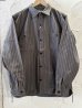 画像1: HOUSTON/STRIPE VIYELLA SHIRT  GRAY (1)