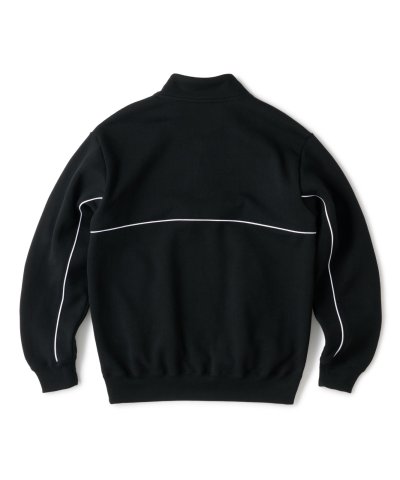 画像2: FTC/PIPING HALF ZIP SWEAT SHIRT  BLACK