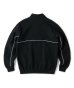 画像2: FTC/PIPING HALF ZIP SWEAT SHIRT  BLACK (2)