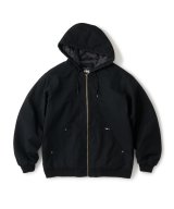 FTC/WASHED CANVAS HOODED JACKET  BLACK