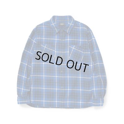 画像1: RATS/COTTON FLANNEL BLUE CHECK SHIRT  BLUE