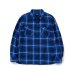 画像1: RATS/COTTON FLANNEL BLUE CHECK SHIRT  BLUE (1)