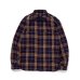 画像1: RATS/COTTON FLANNEL NAVY CHECK SHIRT  NAVY (1)