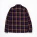 画像2: RATS/COTTON FLANNEL NAVY CHECK SHIRT  NAVY (2)