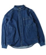 GYMMASTER/STRETCH DENIM SHIRTS JKT  D.BLUE