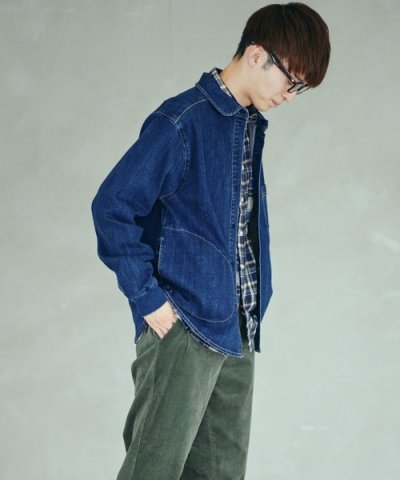 画像4: GYMMASTER/STRETCH DENIM SHIRTS JKT  D.BLUE