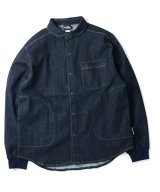 GYMMASTER/STRETCH DENIM SHIRTS JKT  ONE WASH