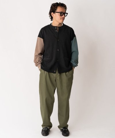 画像2: GYMMASTER/BLOCK INLAY BUTTON CARDI  BLACK