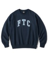 FTC/CRACKED LOGO CREW NECK  NAVY