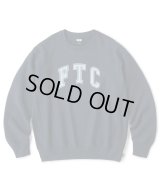 FTC/CRACKED LOGO CREW NECK  NAVY