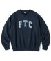 画像1: FTC/CRACKED LOGO CREW NECK  NAVY (1)