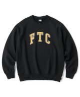 FTC/CRACKED LOGO CREW NECK  BLACK