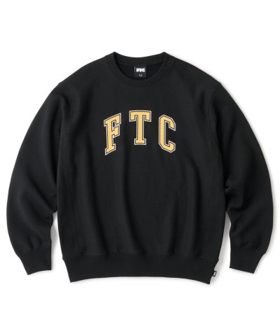 画像1: FTC/CRACKED LOGO CREW NECK  BLACK