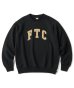 画像1: FTC/CRACKED LOGO CREW NECK  BLACK (1)