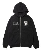 ROTTWEILER/WAKING DOG ZIP PARKA  BLACK