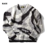 (店頭在庫分) (再入荷) UNIVERD 72/MOHAIR TOUCH CARDIGAN MARBLE  BLACK