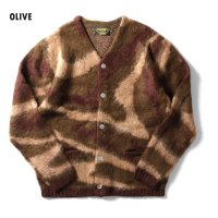 (店頭在庫分) (再入荷) UNIVERD 72/MOHAIR TOUCH CARDIGAN MARBLE  OLIVE