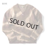 (店頭在庫分) (再入荷) UNIVERD 72/MOHAIR TOUCH CARDIGAN MARBLE  OLIVE