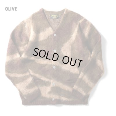 画像1: (店頭在庫分) (再入荷) UNIVERD 72/MOHAIR TOUCH CARDIGAN MARBLE  OLIVE