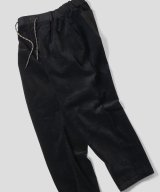 (再入荷) GYMMASTER/STRETCH CORDUROY TUCK PANT  BLACK