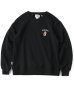 画像1: GYMMASTER/WELL DONE EMBROIDERY SWEAT  BLACK (1)