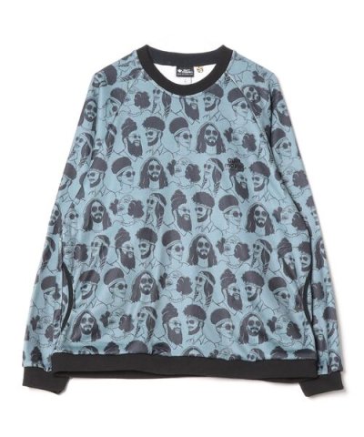 画像1: GYMMASTER/KNIT FLEECE HAPPY PAINT CREW NECK  HIPPY