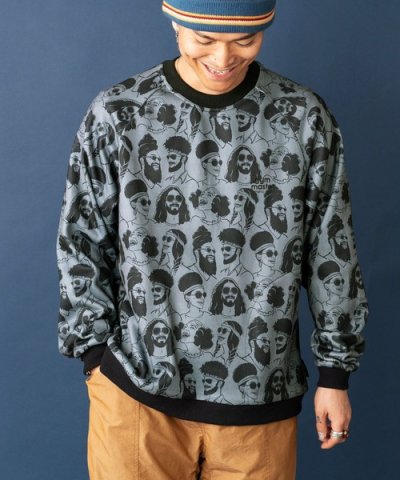 画像2: GYMMASTER/KNIT FLEECE HAPPY PAINT CREW NECK  HIPPY