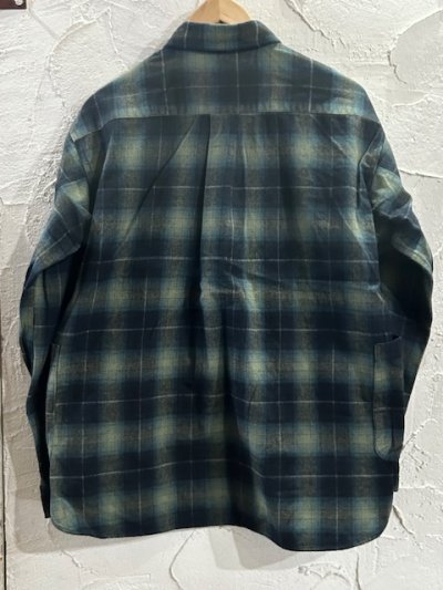 画像2: NANGA/FADE PLAID CAMP SHIRT  GREEN