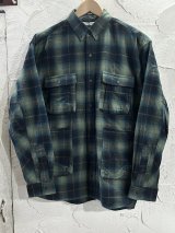 NANGA/FADE PLAID CAMP SHIRT  GREEN