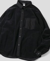 GYMMASTER/STRETICH CORDUROY SHIRT JKT  BLACK