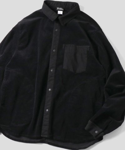 画像1: GYMMASTER/STRETICH CORDUROY SHIRT JKT  BLACK