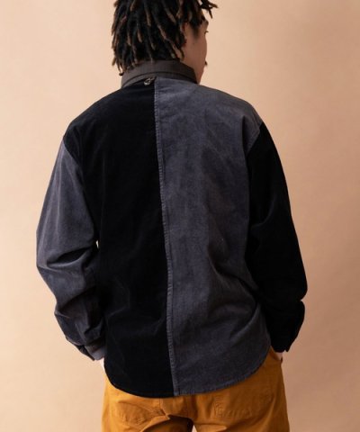 画像4: GYMMASTER/STRETICH CORDUROY SHIRT JKT  BLACKｘCHARCOAL