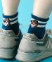 画像2: GYMMASTER/HAPPY EMBROIDERY SHORT SOX  NAVY (2)