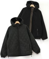 GYMMASTER/REVERSIBLE 60/40xFLEECE HOOD JKT  BLACK