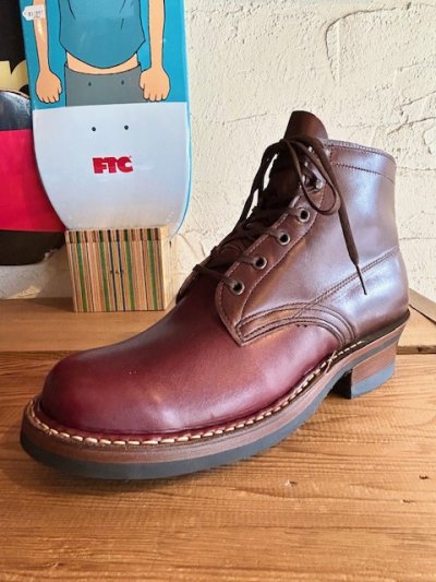 画像1: (DEAD STOCK) WHITES BOOTS/SEMI DRESS FRENCH CALF  BURGUNDYxBROWN