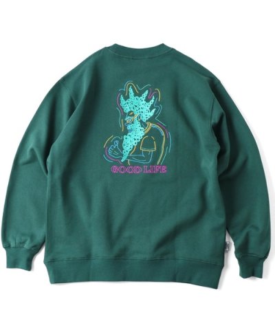 画像4: (再入荷) GYMMASTER/GOOD LIFE EMBROIDERY SWEAT GRAYISH BLUE