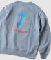 画像1: (再入荷) GYMMASTER/GOOD LIFE EMBROIDERY SWEAT GRAYISH BLUE (1)