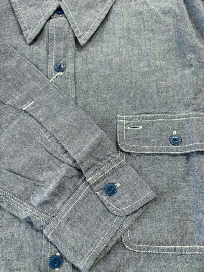 画像5: VINTAGE EL/CHAMBRAY SHIRTS  BLUE