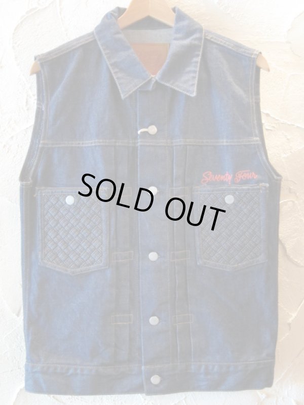 画像1: SEVENTY FOUR/TYPE II DENIM VEST  INDIGO