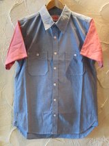 画像: ☆50%OFF☆ ROUND HOUSE/2 TONE DUNGAREE SHIRTS  BLUExRED