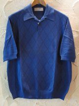 画像: ☆SALE 65%OFF☆ JOHN SMEDLEY/COTTON ARGYLE S/S POLO  BLUE