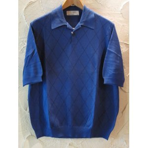 画像: ☆SALE 65%OFF☆ JOHN SMEDLEY/COTTON ARGYLE S/S POLO  BLUE